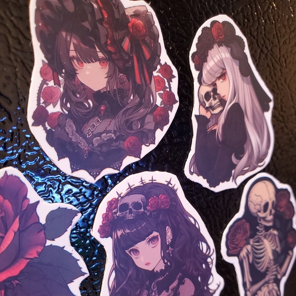 Goth Anime Girl Magnets Custom Handmade Toolbox Accessories - Picture 5 of 6